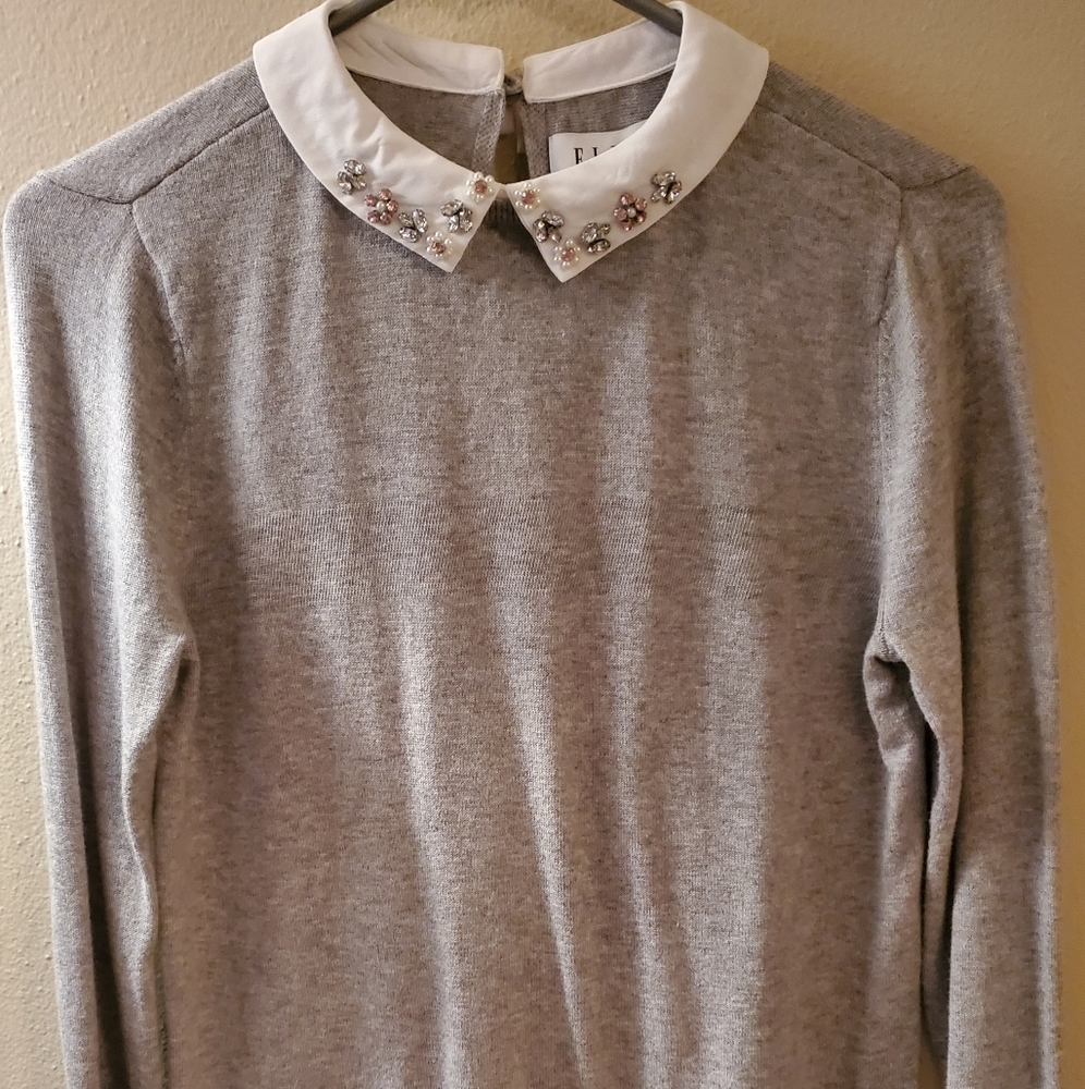Grey Collared Sweater